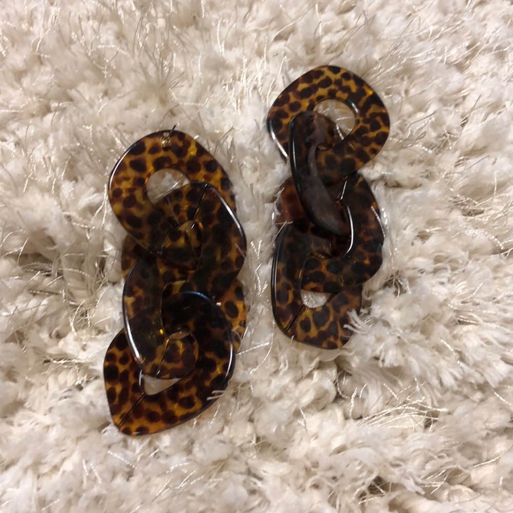 Statement Tortoise Earrings - image 1